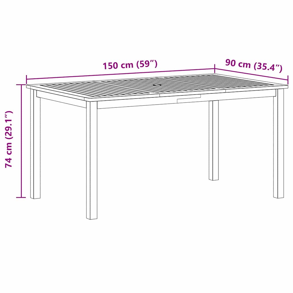 Tuin eettafelset 5 pcs Beige Massief Acaciahout is nu te koop bij PeponiXL, paradijselijk wonen!