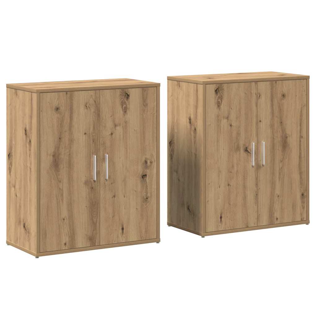 Dressoir 2 pcs Artisan Eiken 60 x 31 x 70 cm Bewerkt hout is nu te koop bij PeponiXL, paradijselijk wonen!