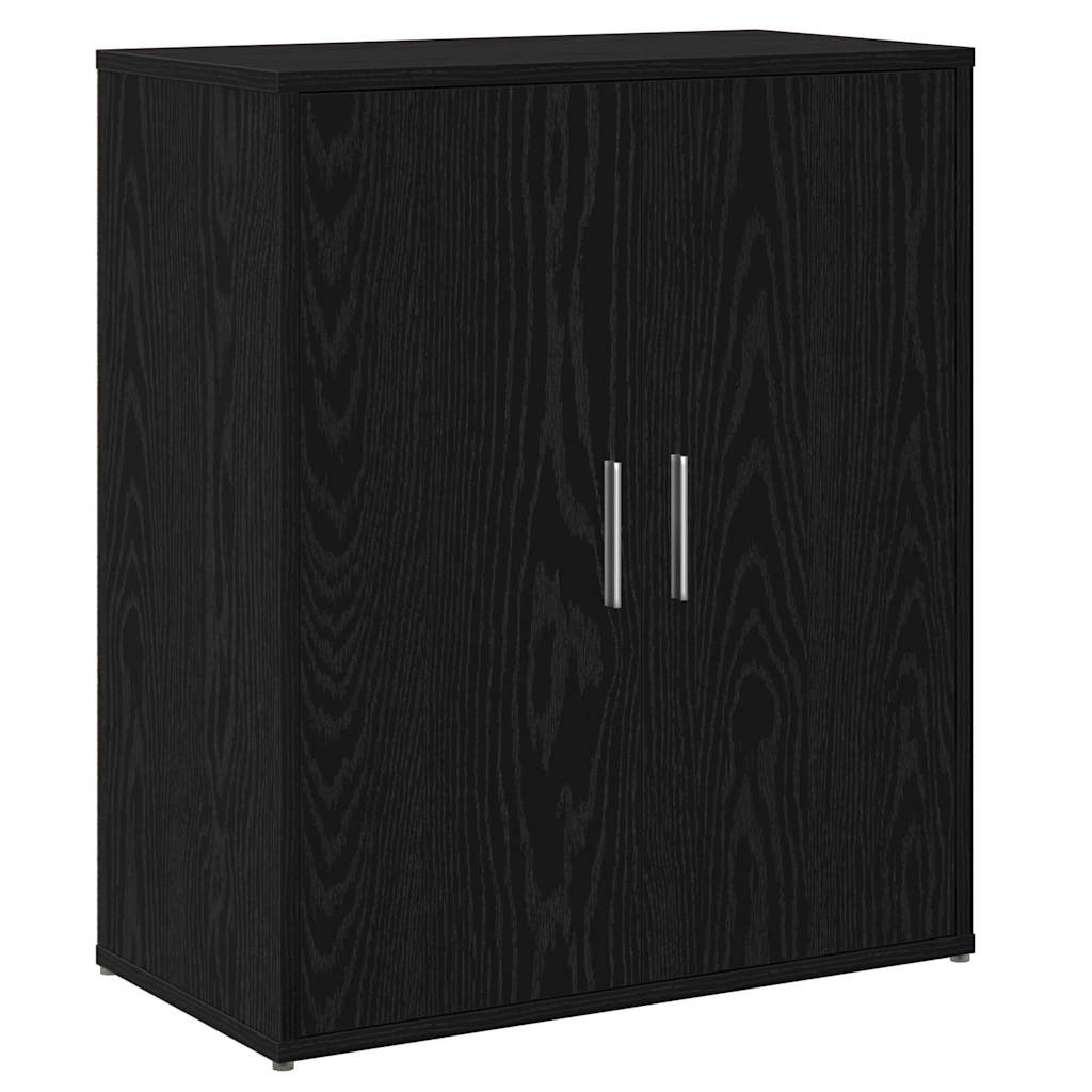 Dressoir 2 pcs Zwart Eiken 60 x 31 x 70 cm Bewerkt hout is nu te koop bij PeponiXL, paradijselijk wonen!