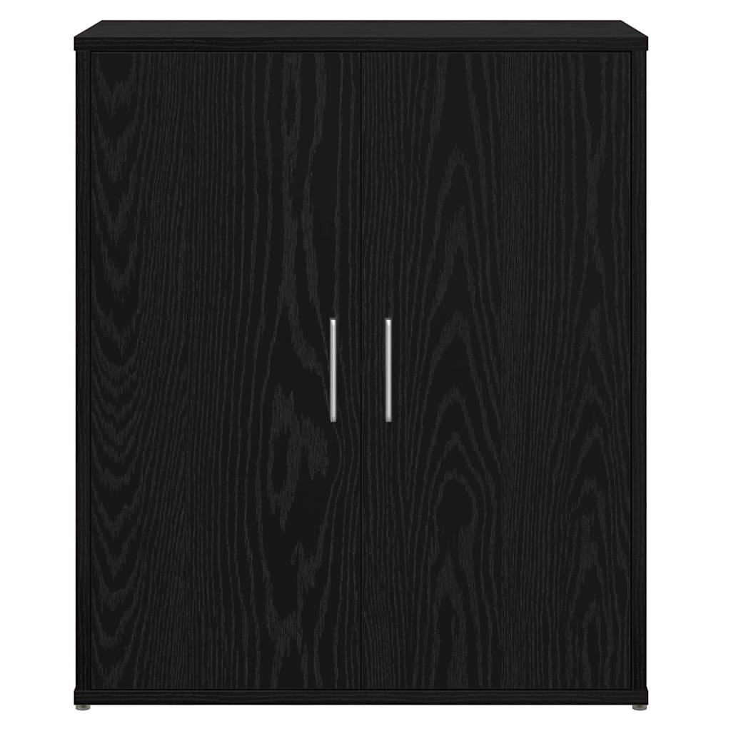 Dressoir 2 pcs Zwart Eiken 60 x 31 x 70 cm Bewerkt hout is nu te koop bij PeponiXL, paradijselijk wonen!
