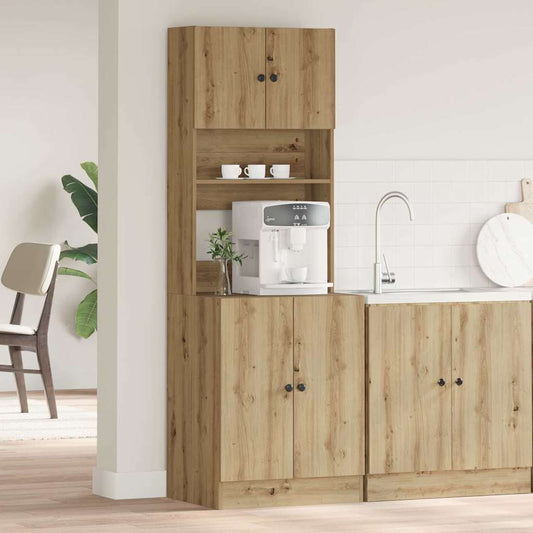 Keukenbuffet met plank 2 pcs Artisan Eiken 60 x 50 x 180 cm is nu te koop bij PeponiXL, paradijselijk wonen!