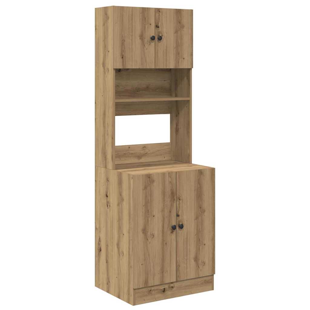Keukenbuffet met plank 2 pcs Artisan Eiken 60 x 50 x 180 cm is nu te koop bij PeponiXL, paradijselijk wonen!