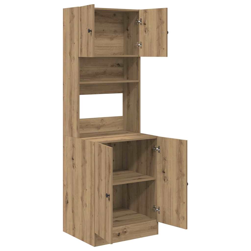 Keukenbuffet met plank 2 pcs Artisan Eiken 60 x 50 x 180 cm is nu te koop bij PeponiXL, paradijselijk wonen!