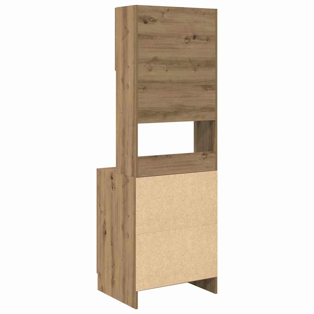 Keukenbuffet met plank 2 pcs Artisan Eiken 60 x 50 x 180 cm is nu te koop bij PeponiXL, paradijselijk wonen!