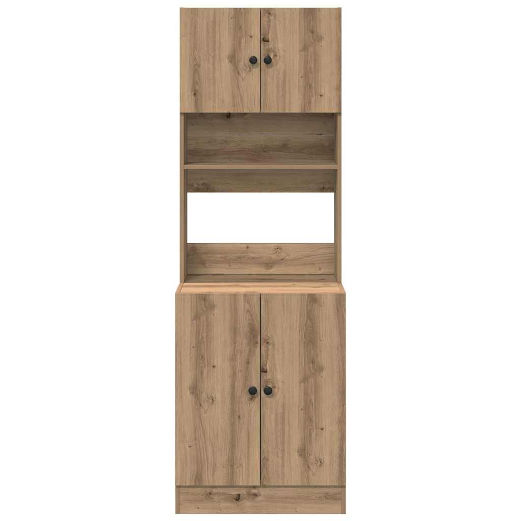 Keukenbuffet met plank 2 pcs Artisan Eiken 60 x 50 x 180 cm is nu te koop bij PeponiXL, paradijselijk wonen!
