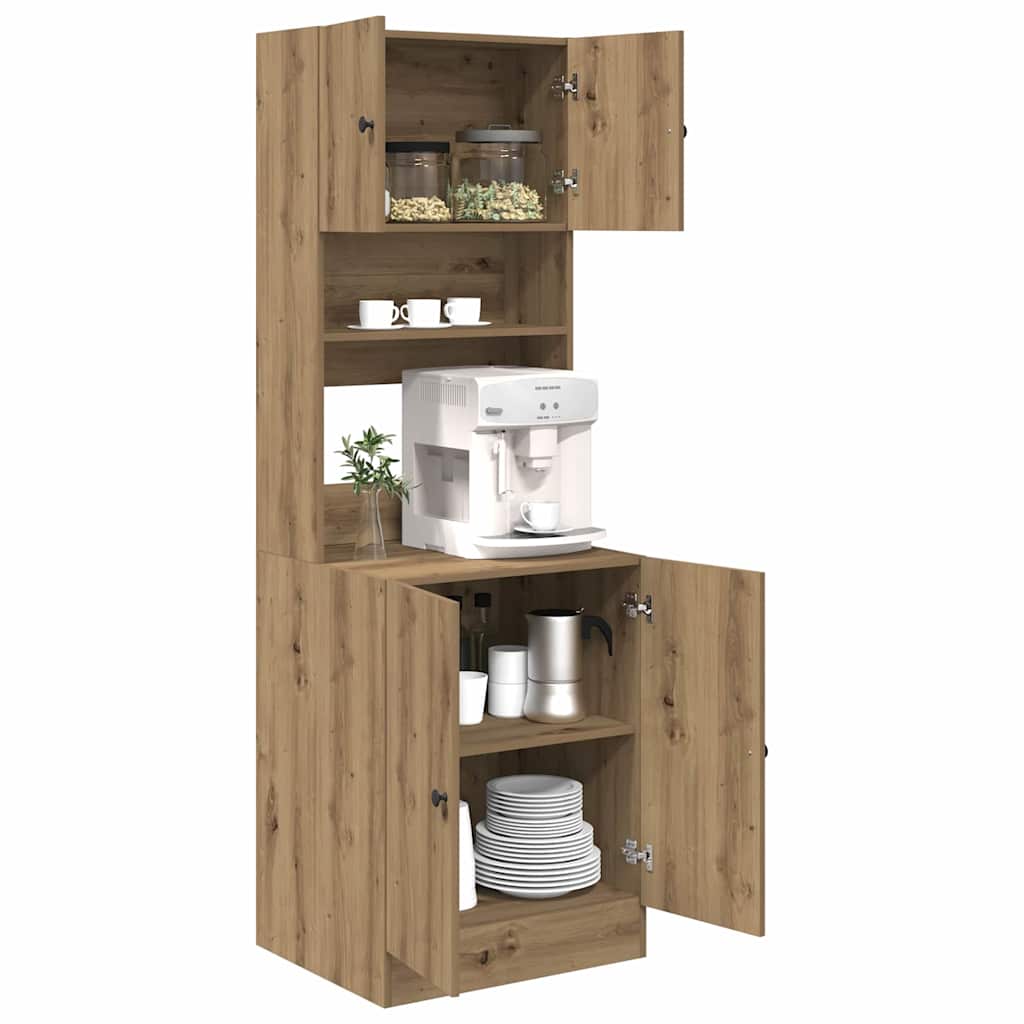 Keukenbuffet met plank 2 pcs Artisan Eiken 60 x 50 x 180 cm is nu te koop bij PeponiXL, paradijselijk wonen!