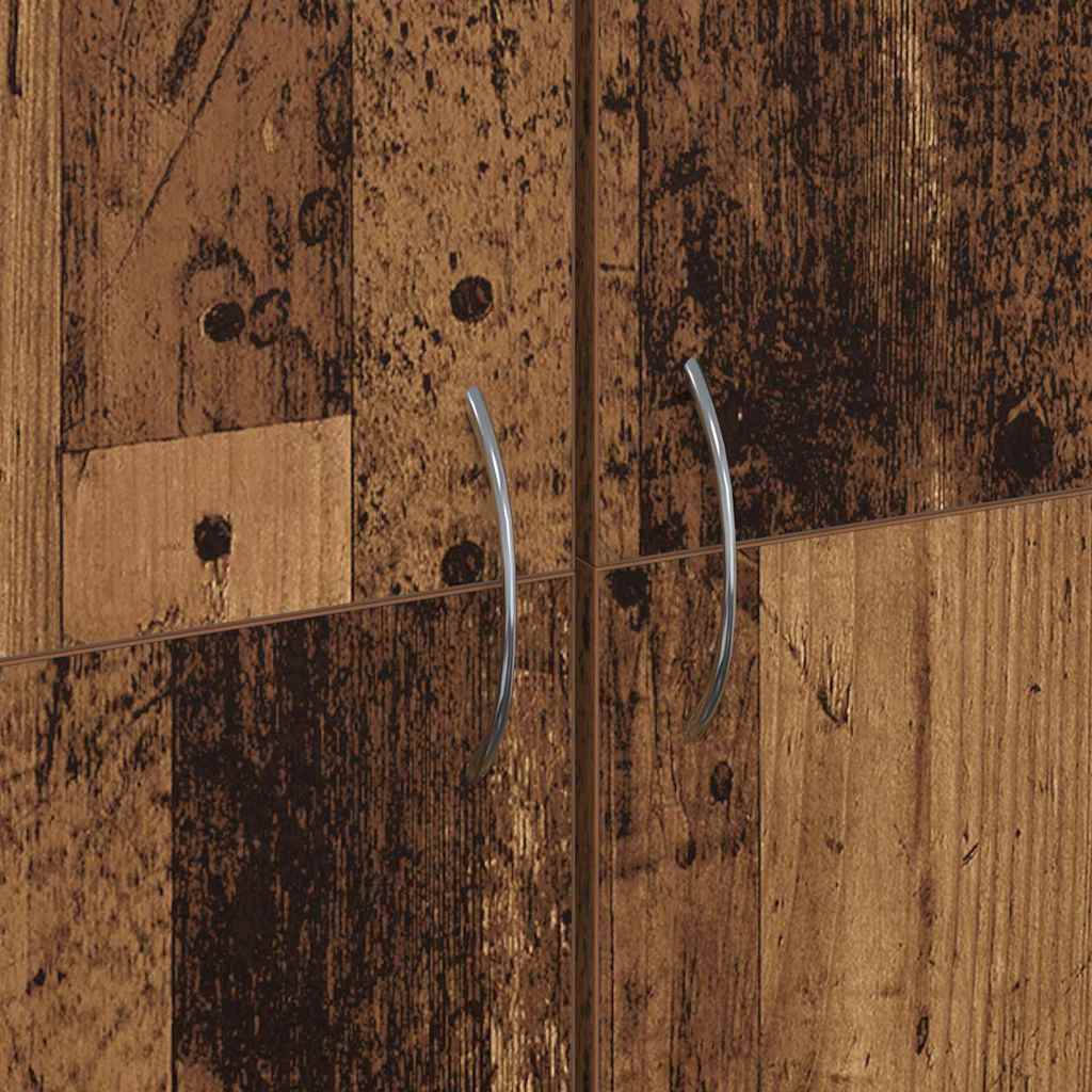 Kantoorkast met plank Oudhout 70 x 32 x 77.5 cm Bewerkt hout is nu te koop bij PeponiXL, paradijselijk wonen!