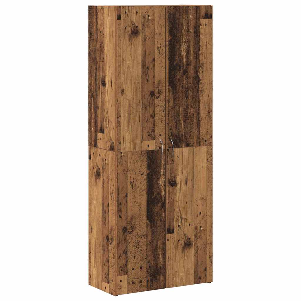 Kantoorkast met plank Oudhout 70 x 32 x 77.5 cm Bewerkt hout is nu te koop bij PeponiXL, paradijselijk wonen!