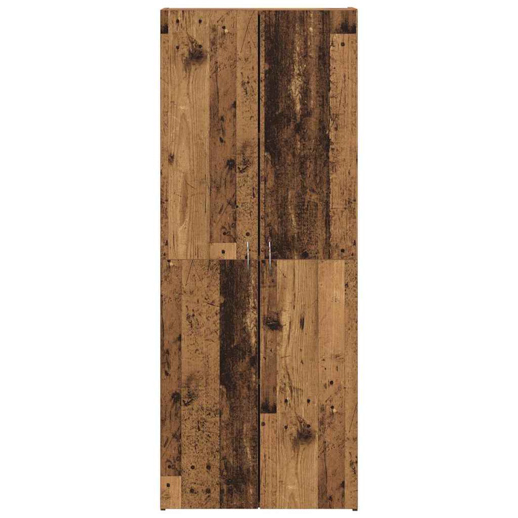 Kantoorkast met plank Oudhout 70 x 32 x 77.5 cm Bewerkt hout is nu te koop bij PeponiXL, paradijselijk wonen!