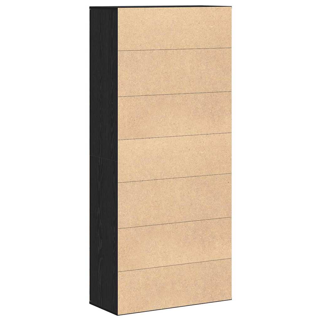 Hoogboard Zwart eiken 80 x 35 x 180 cm Bewerkt hout is nu te koop bij PeponiXL, paradijselijk wonen!