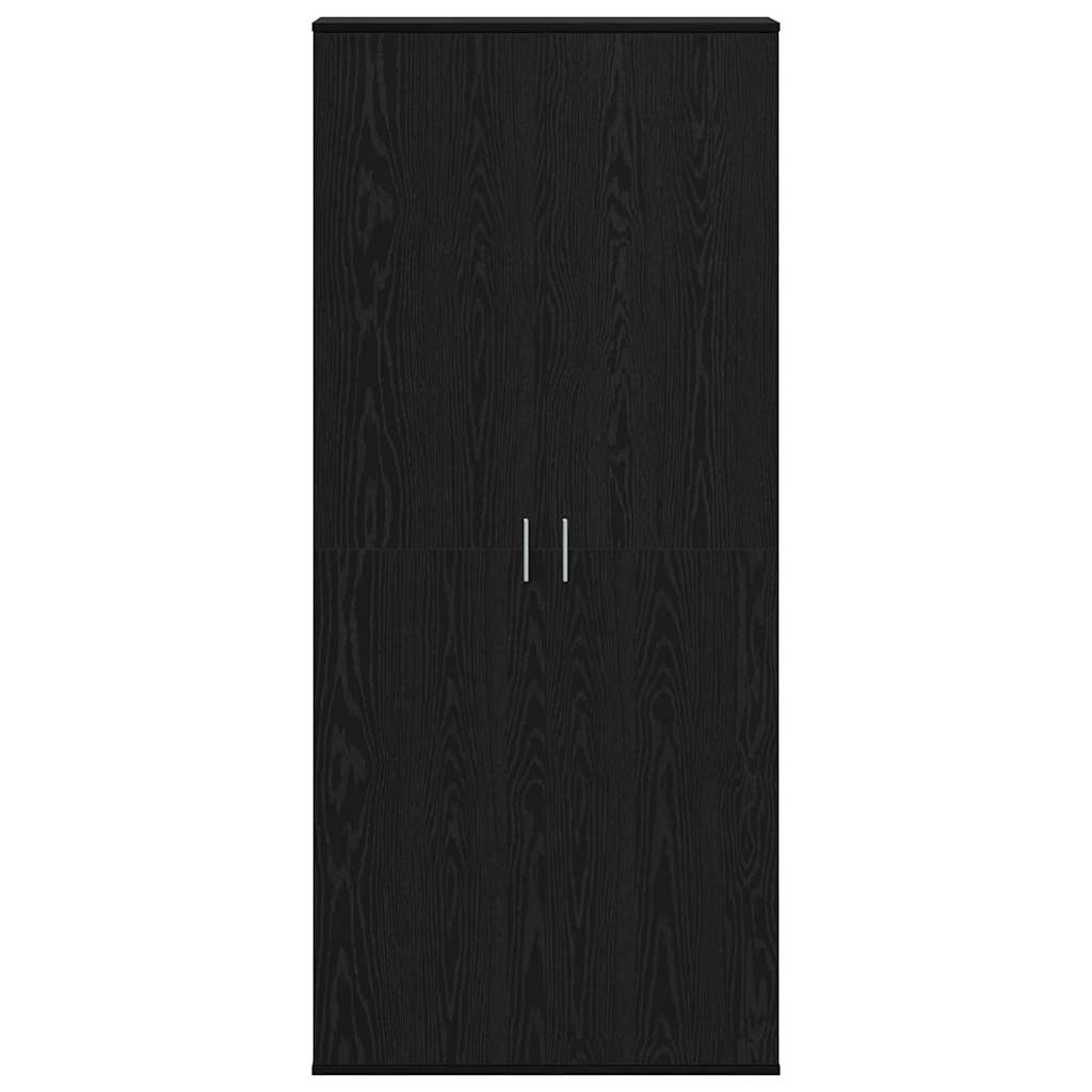 Hoogboard Zwart eiken 80 x 35 x 180 cm Bewerkt hout is nu te koop bij PeponiXL, paradijselijk wonen!