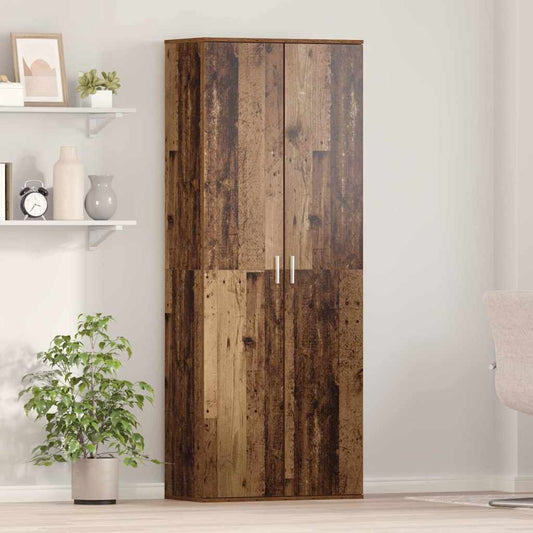 Hoge kast Oudhout 70 x 33.5 x 180 cm Bewerkt hout is nu te koop bij PeponiXL, paradijselijk wonen!