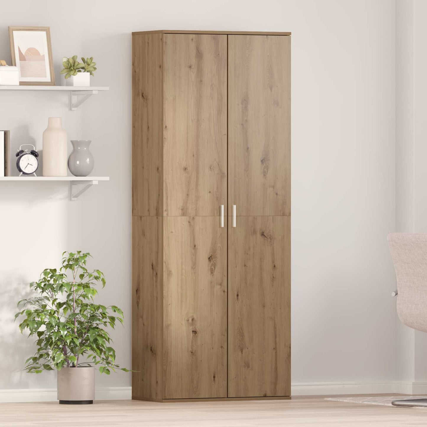 Hoge kast 70 x 33.5 x 180 cm Bewerkt hout Artisan Eiken is nu te koop bij PeponiXL, paradijselijk wonen!