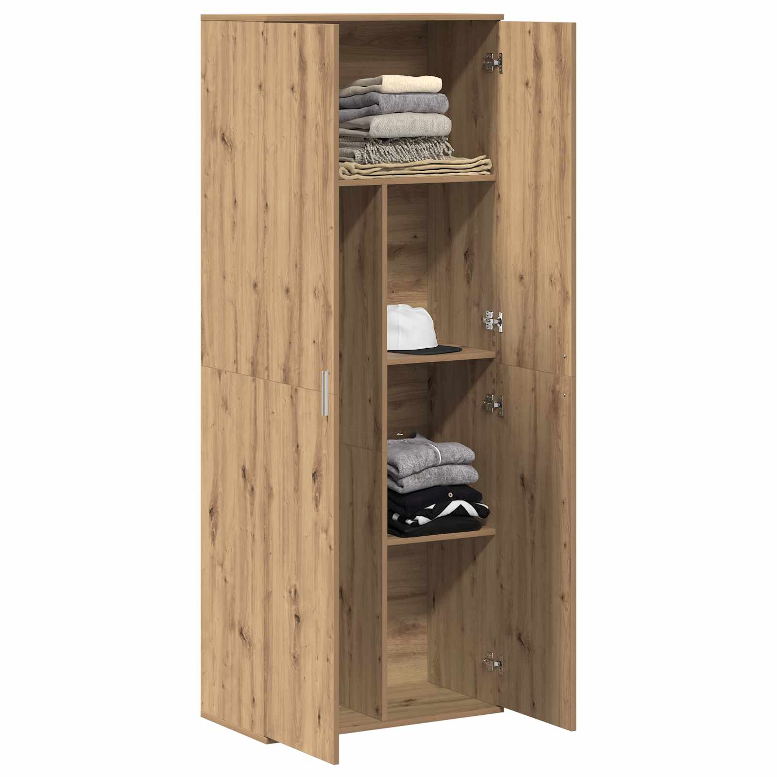Hoge kast 70 x 33.5 x 180 cm Bewerkt hout Artisan Eiken is nu te koop bij PeponiXL, paradijselijk wonen!
