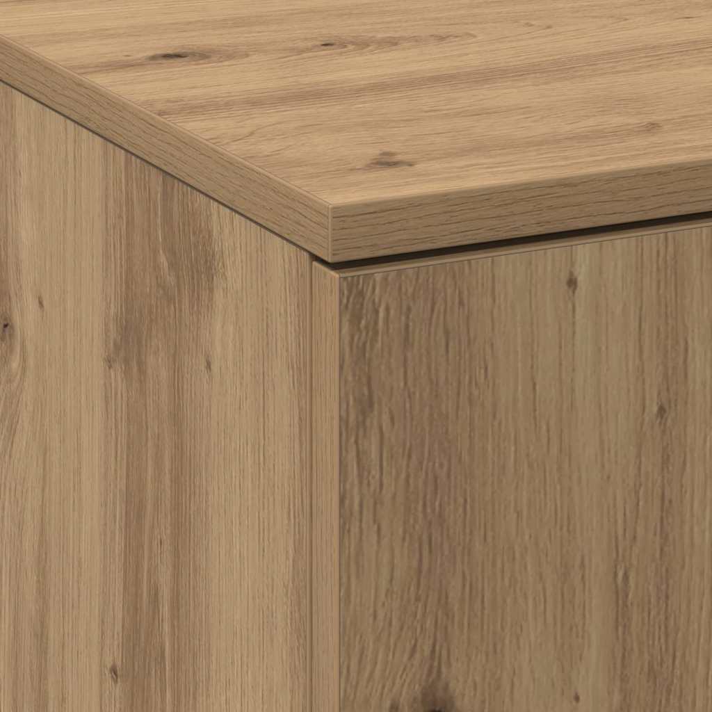 Highboard artisanaal eikenkleurig 60 x 35 x 180 cm Bewerkt hout is nu te koop bij PeponiXL, paradijselijk wonen!