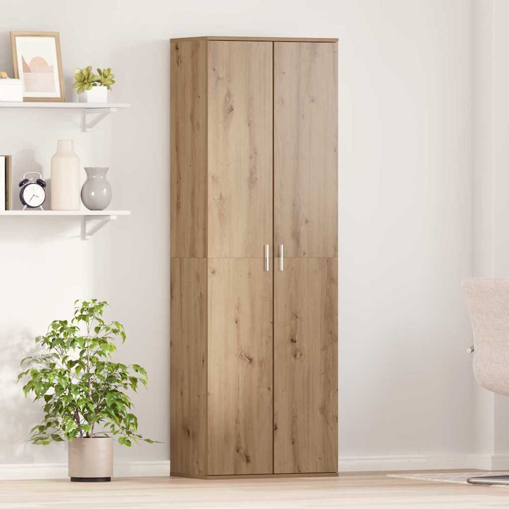 Highboard artisanaal eikenkleurig 60 x 35 x 180 cm Bewerkt hout is nu te koop bij PeponiXL, paradijselijk wonen!