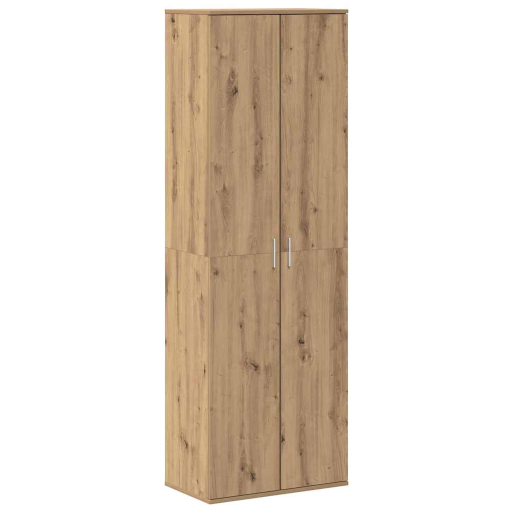 Highboard artisanaal eikenkleurig 60 x 35 x 180 cm Bewerkt hout is nu te koop bij PeponiXL, paradijselijk wonen!