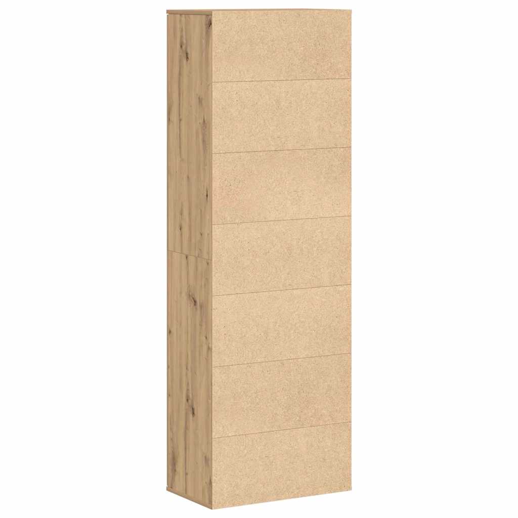 Highboard artisanaal eikenkleurig 60 x 35 x 180 cm Bewerkt hout is nu te koop bij PeponiXL, paradijselijk wonen!