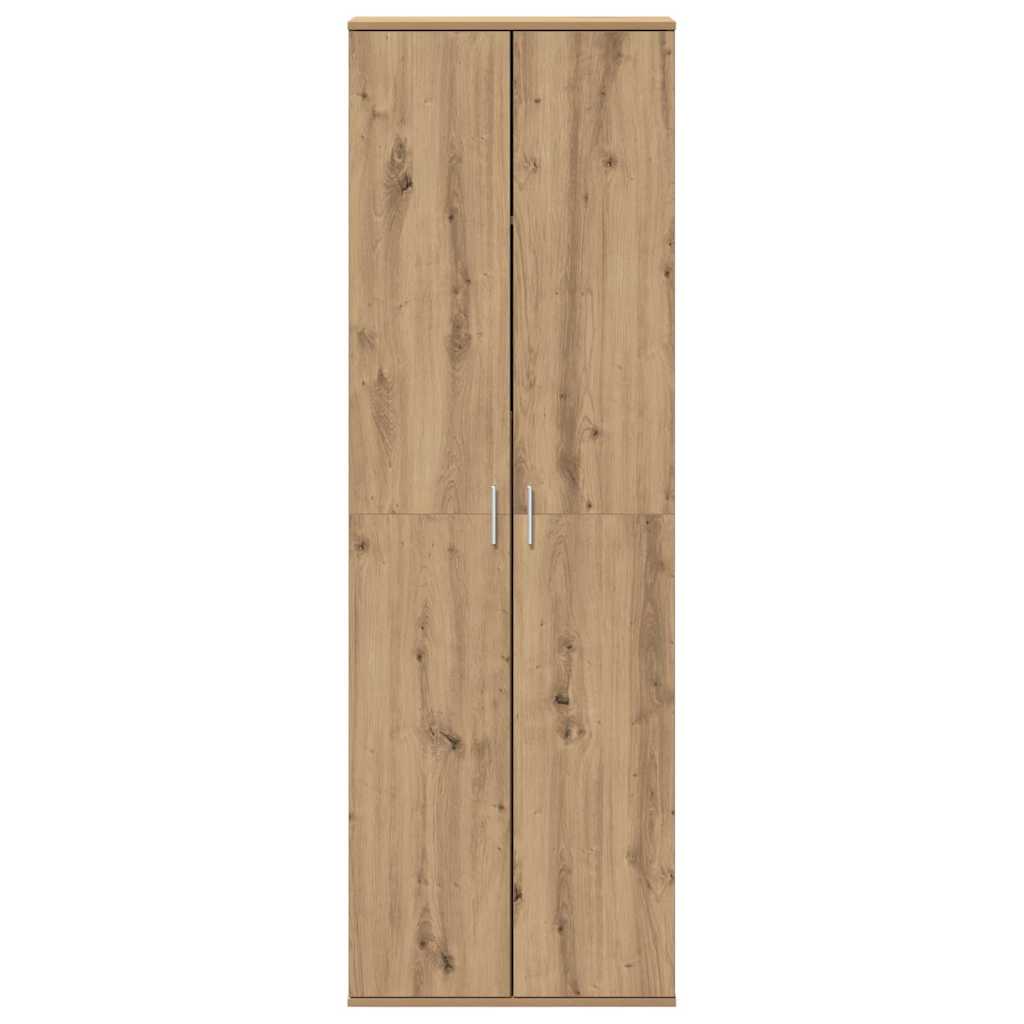 Highboard artisanaal eikenkleurig 60 x 35 x 180 cm Bewerkt hout is nu te koop bij PeponiXL, paradijselijk wonen!