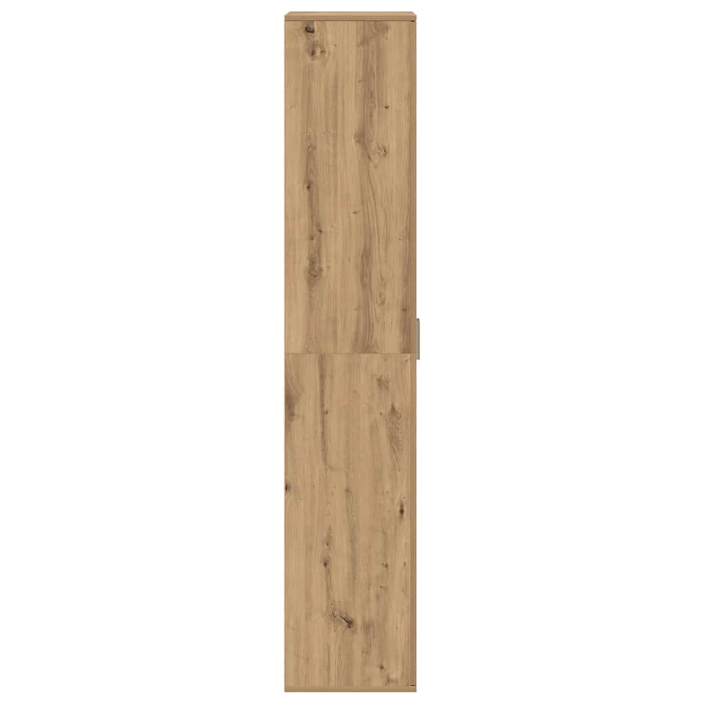 Highboard artisanaal eikenkleurig 60 x 35 x 180 cm Bewerkt hout is nu te koop bij PeponiXL, paradijselijk wonen!