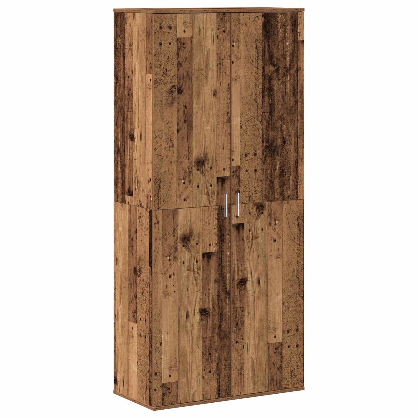 Highboard met plank Oud Hout 80 x 39 x 178 cm Bewerkt hout is nu te koop bij PeponiXL, paradijselijk wonen!