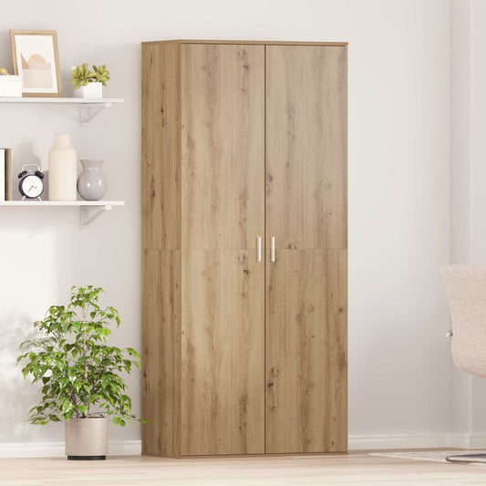 Highboard 80 x 39 x 178 cm Bewerkt hout artisanaal eikenkleurig is nu te koop bij PeponiXL, paradijselijk wonen!