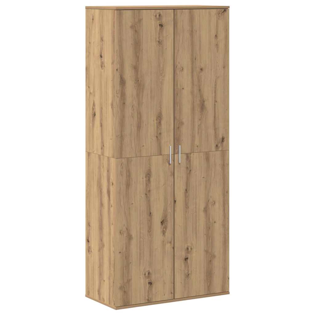 Highboard artisanaal eikenkleurig 80 x 39 x 178 cm Bewerkt hout is nu te koop bij PeponiXL, paradijselijk wonen!