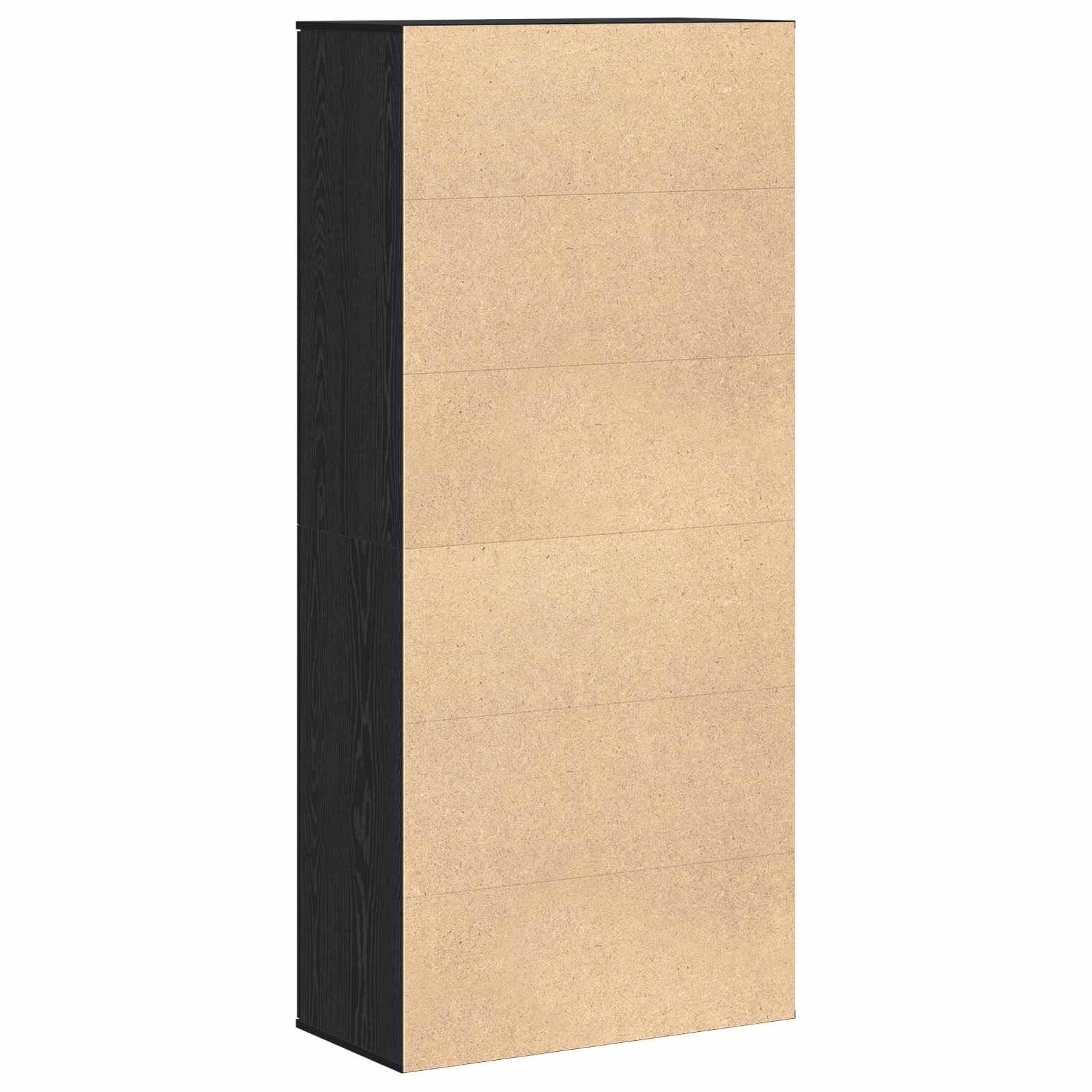 Highboard met plank Zwart eiken 80 x 39 x 178 cm Bewerkt hout is nu te koop bij PeponiXL, paradijselijk wonen!
