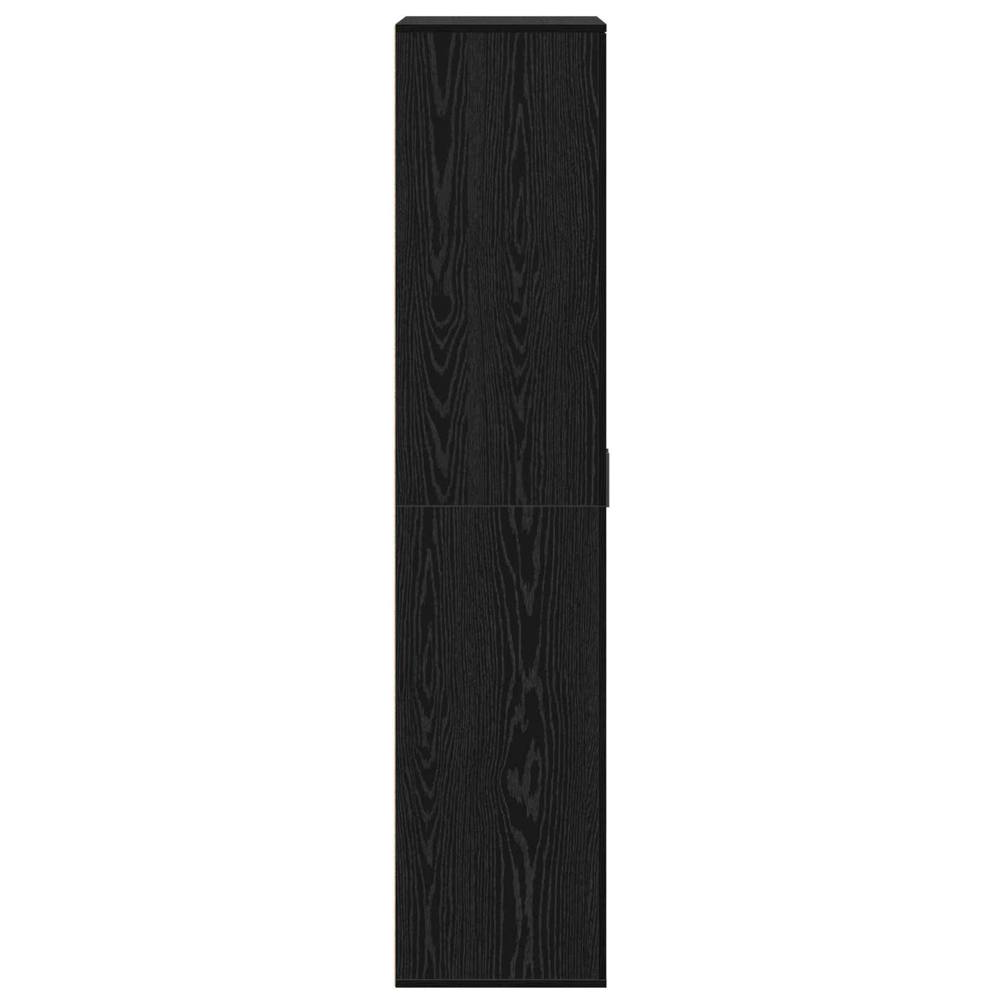Highboard met plank Zwart eiken 80 x 39 x 178 cm Bewerkt hout is nu te koop bij PeponiXL, paradijselijk wonen!