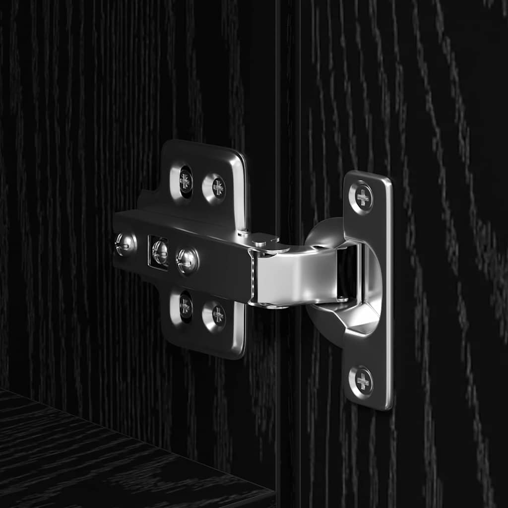 Hoge kast 2 pcs Zwart Eiken 30 x 42,5 x 185 cm is nu te koop bij PeponiXL, paradijselijk wonen!