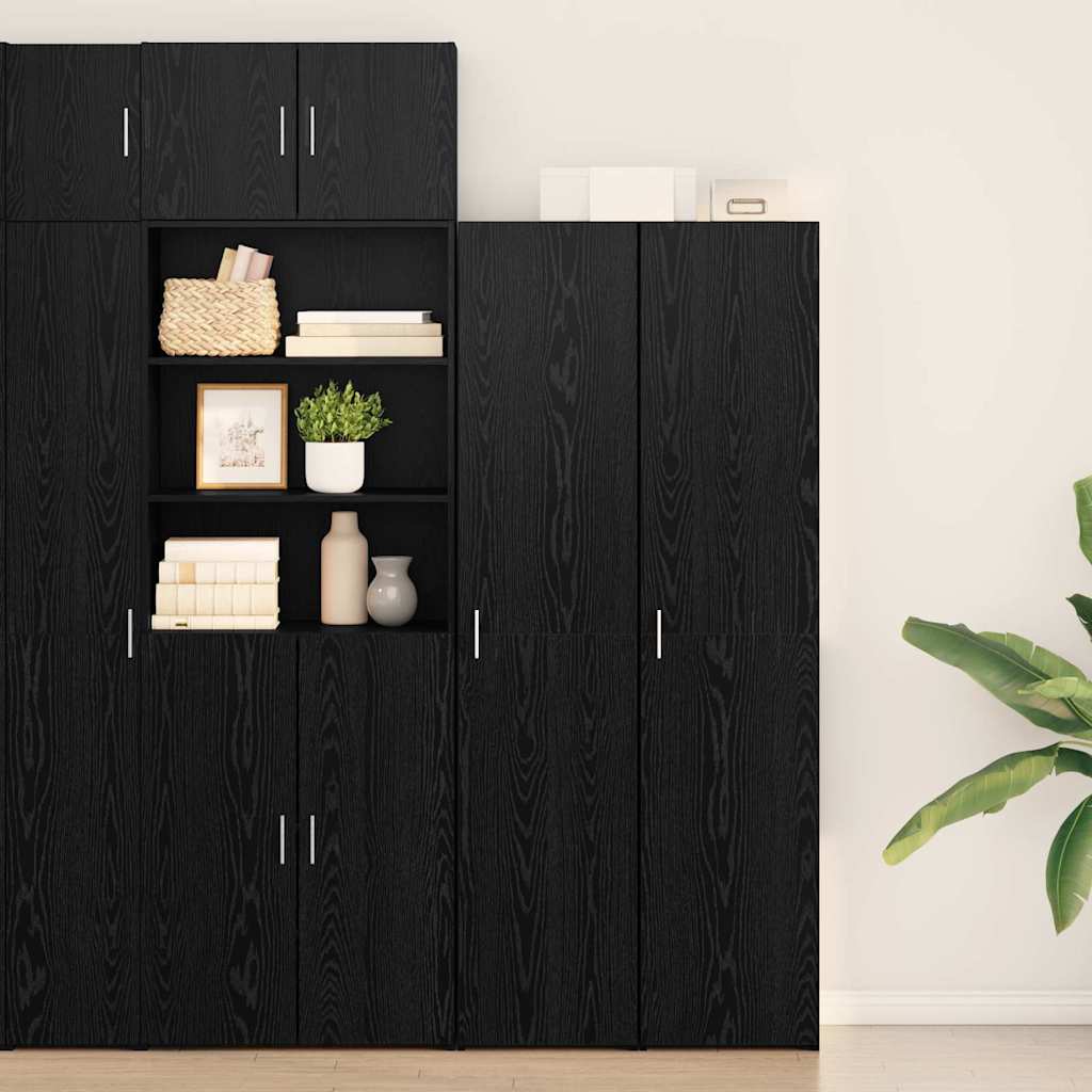 Hoge kast Zwart Eiken 40 x 42,5 x 185 cm is nu te koop bij PeponiXL, paradijselijk wonen!