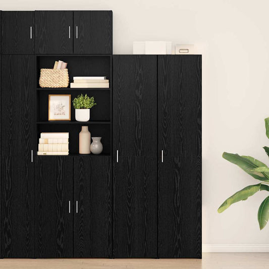 Hoge kast Zwart Eiken 40 x 42,5 x 185 cm is nu te koop bij PeponiXL, paradijselijk wonen!