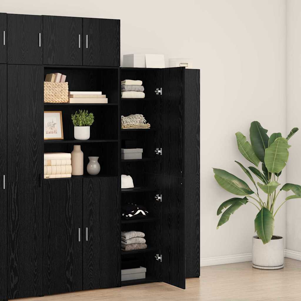 Hoge kast Zwart Eiken 40 x 42,5 x 185 cm is nu te koop bij PeponiXL, paradijselijk wonen!