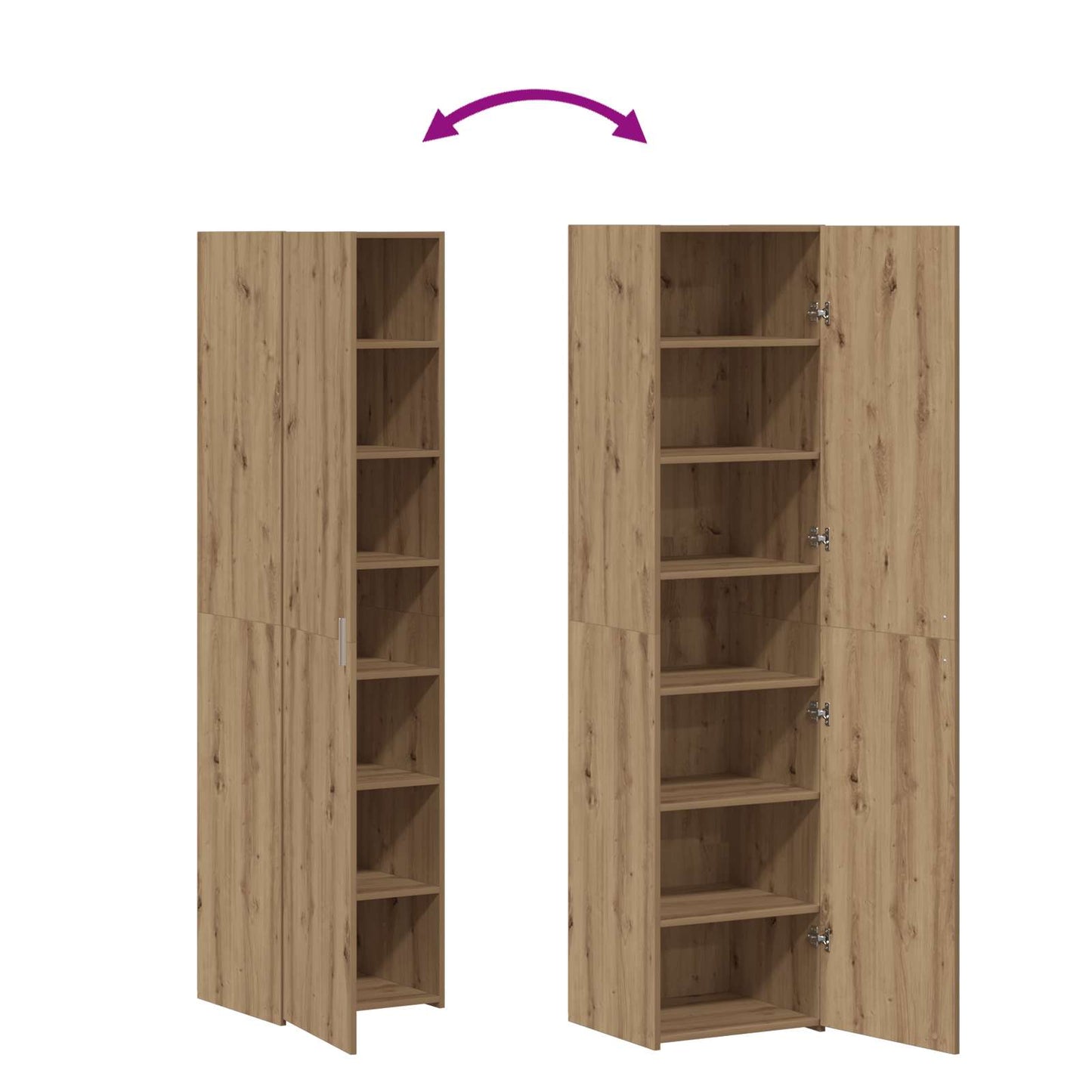 Hoge kast Artisan Eiken 45 x 42,5 x 185 cm is nu te koop bij PeponiXL, paradijselijk wonen!