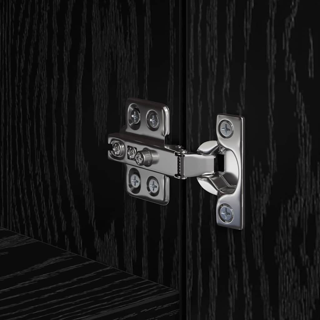 Hoge kast 2 pcs Zwart Eiken 50 x 42,5 x 185 cm is nu te koop bij PeponiXL, paradijselijk wonen!