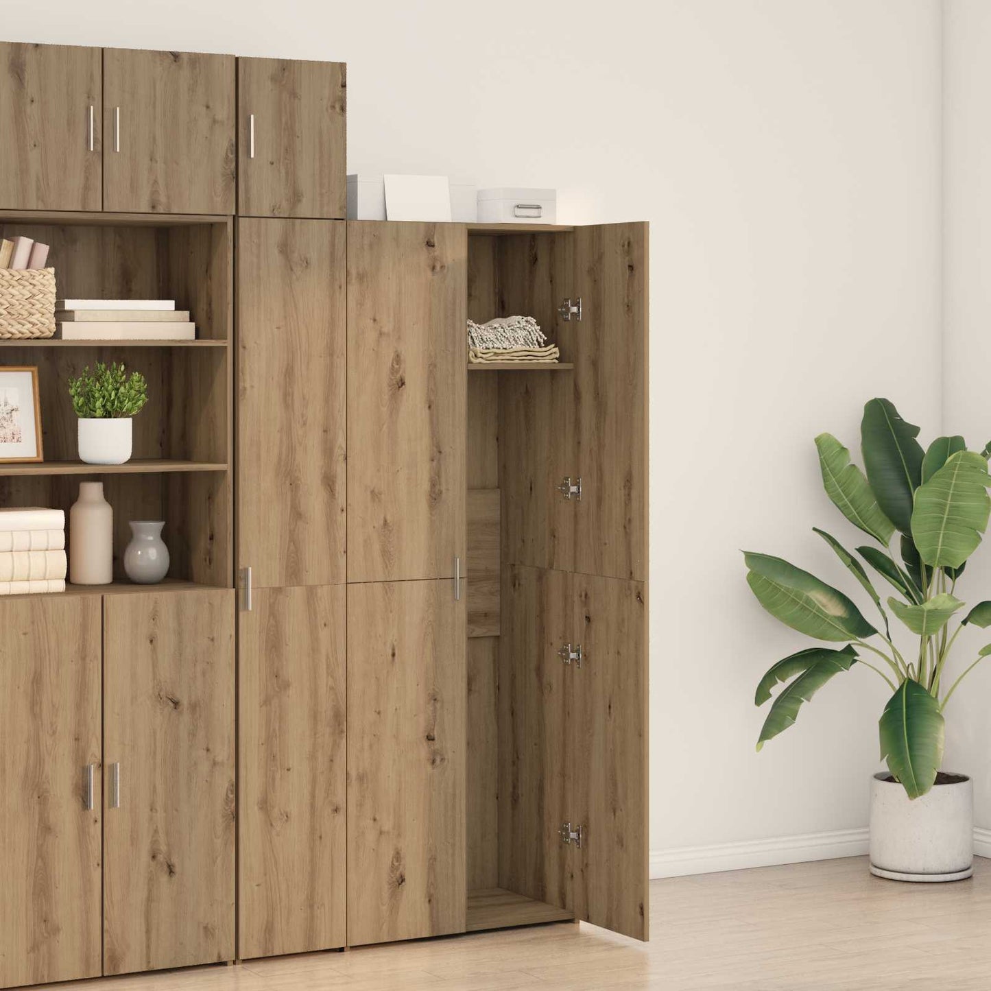 Hoge kast 2 pcs Artisan Eiken 70 x 42,5 x 185 cm is nu te koop bij PeponiXL, paradijselijk wonen!