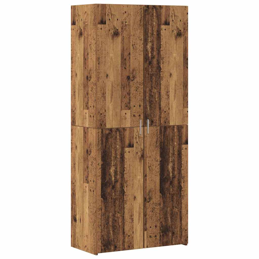 Hoge kast 2 pcs Oudhout 80 x 42 x 185 cm is nu te koop bij PeponiXL, paradijselijk wonen!