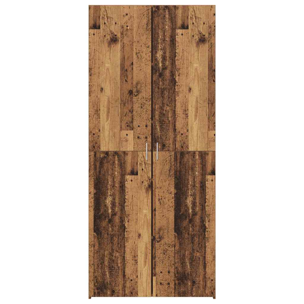 Hoge kast 2 pcs Oudhout 80 x 42 x 185 cm is nu te koop bij PeponiXL, paradijselijk wonen!