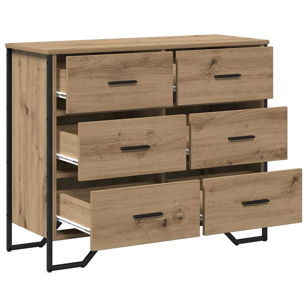 Ladekast met lade 2 pcs Artisan Eiken 91 x 35,5 x 74,5 cm is nu te koop bij PeponiXL, paradijselijk wonen!