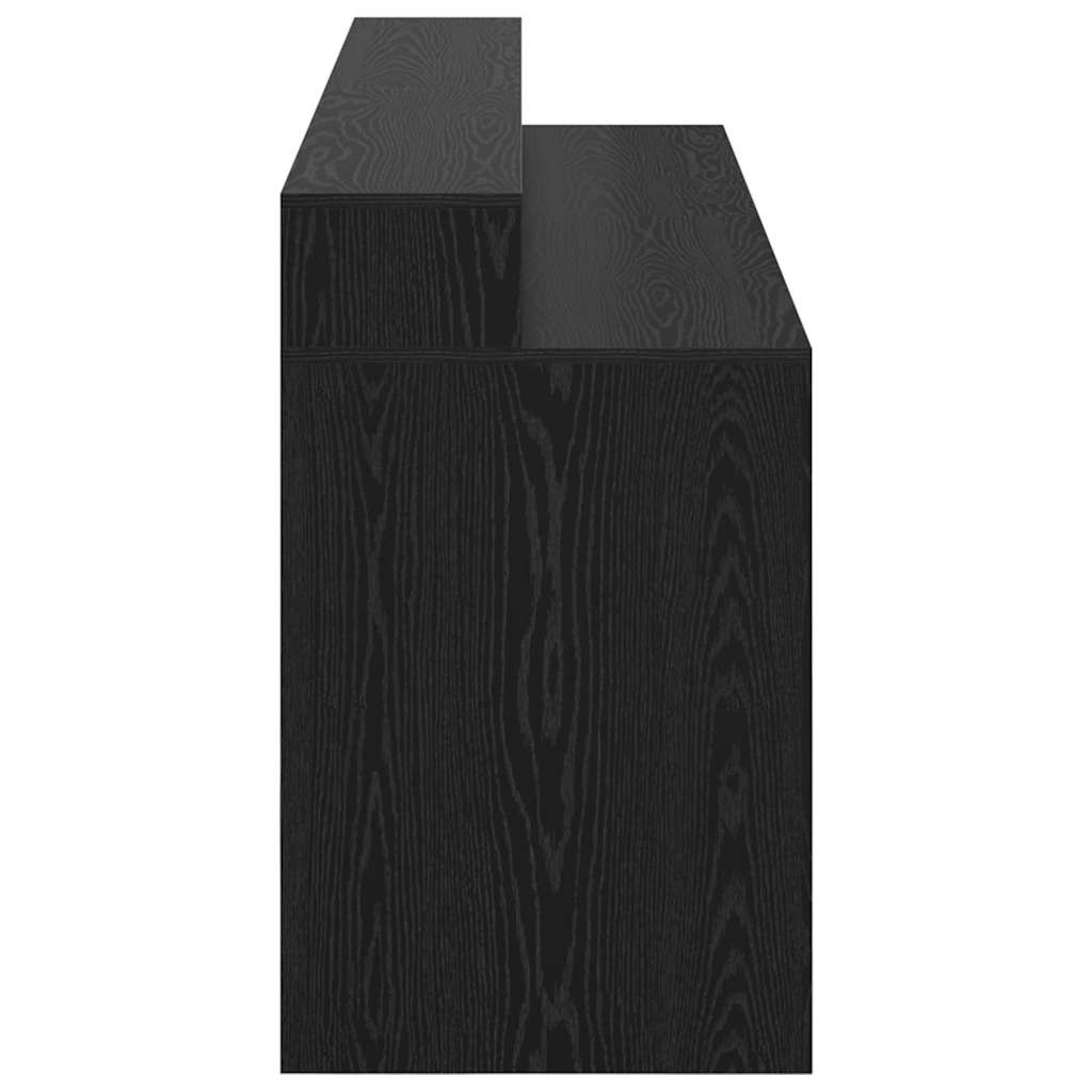 Bureau met lade Zwart eiken 200 x 55 x 91 cm Bewerkt hout is nu te koop bij PeponiXL, paradijselijk wonen!
