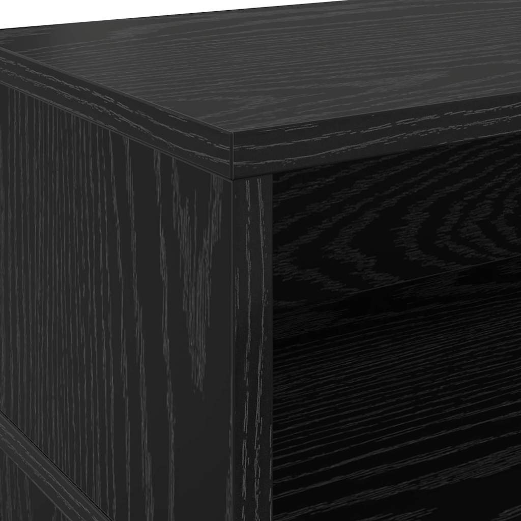Bureau met plank Zwart Eiken 130 x 130 x 91 cm Bewerkt hout is nu te koop bij PeponiXL, paradijselijk wonen!