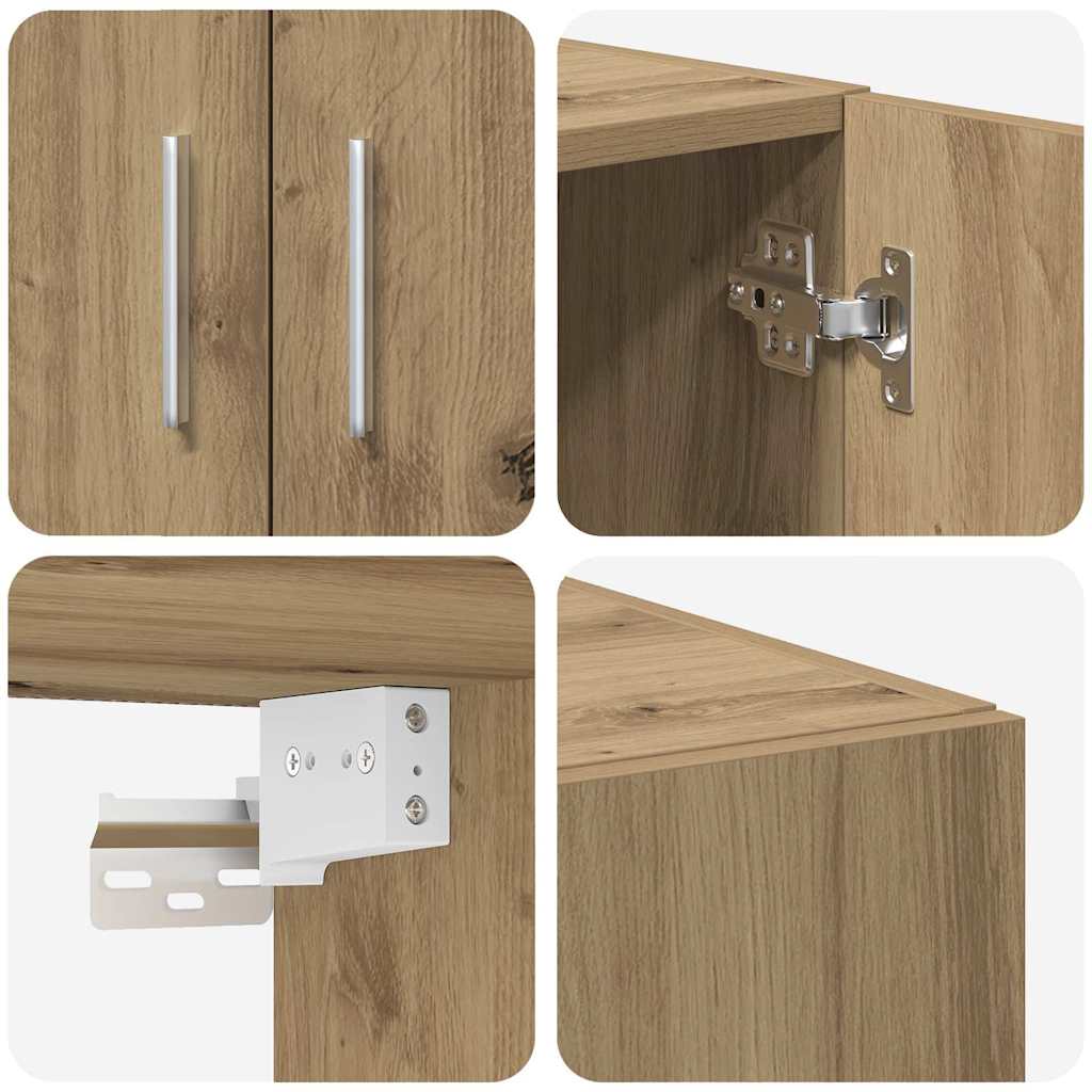 Opbergkast 3 pcs Artisan Eiken is nu te koop bij PeponiXL, paradijselijk wonen!