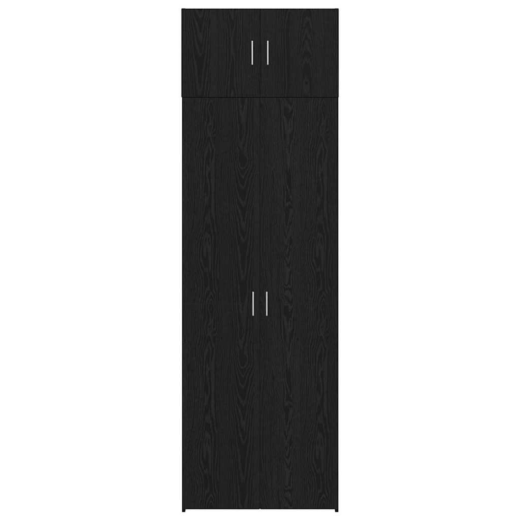 Opbergkast 3 pcs Zwart Eiken is nu te koop bij PeponiXL, paradijselijk wonen!