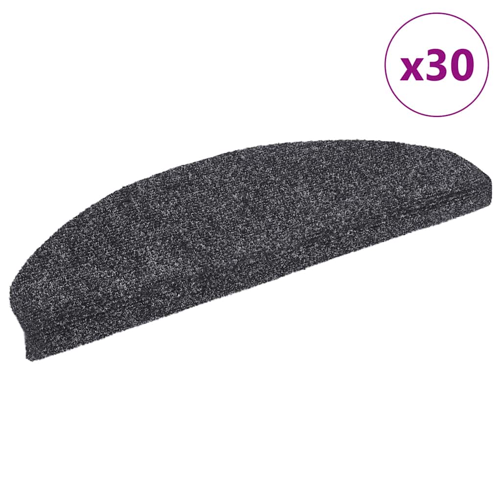 Trapmatten Zelfklevend 30 stuks 65x21x4 cm Donkergrijs Halfrond Groot is nu te koop bij PeponiXL, paradijselijk wonen!
