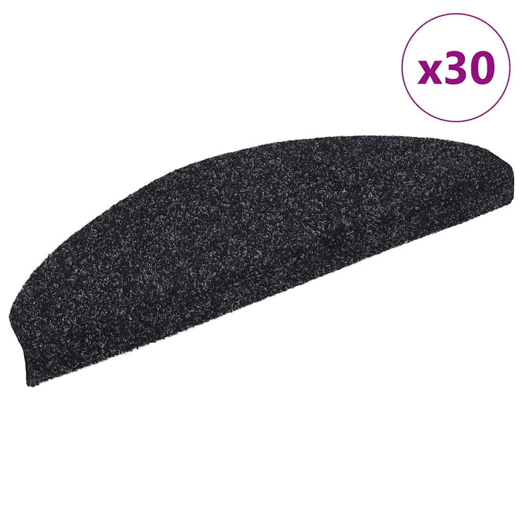 Trapmatten Zelfklevend 30 stuks 65x21x4 cm Zwart Halfrond Groot is nu te koop bij PeponiXL, paradijselijk wonen!