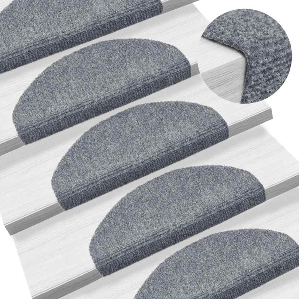 Trapmatten Zelfklevend 30 stuks 65x21x4 cm Lichtgrijs Halfrond Groot is nu te koop bij PeponiXL, paradijselijk wonen!