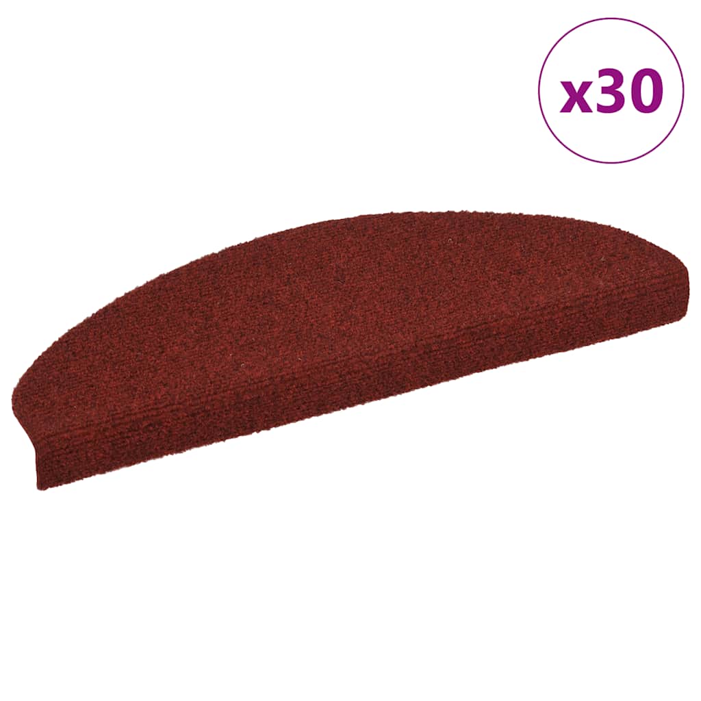 Trapmatten Zelfklevend 30 stuks 65x21x4 cm Bordeaux Rood Halfrond Groot is nu te koop bij PeponiXL, paradijselijk wonen!