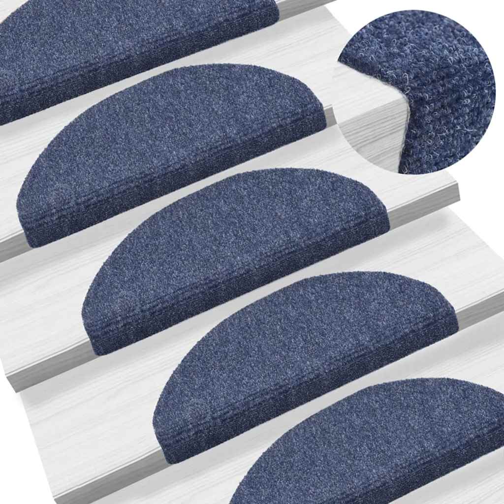 Trapmatten Zelfklevend 30 stuks 65x21x4 cm Blauw Halfrond Groot is nu te koop bij PeponiXL, paradijselijk wonen!