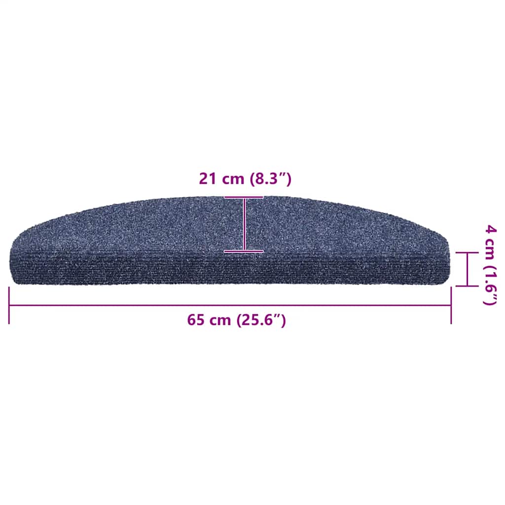 Trapmatten Zelfklevend 30 stuks 65x21x4 cm Blauw Halfrond Groot is nu te koop bij PeponiXL, paradijselijk wonen!