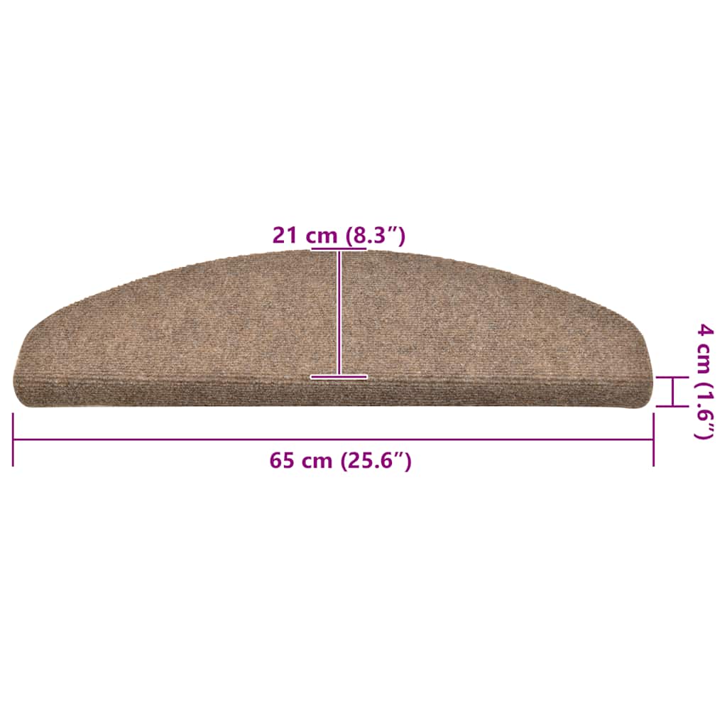 Trapmatten Zelfklevend 30 stuks 65x21x4 cm Beige Halfrond Groot is nu te koop bij PeponiXL, paradijselijk wonen!